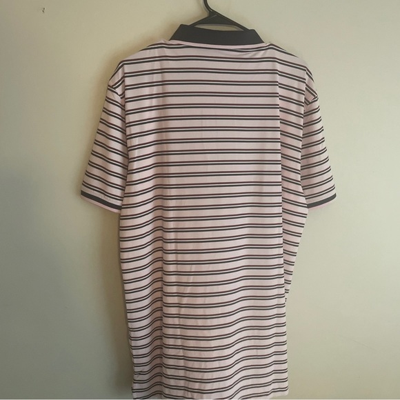 $120 XXL G Fore Polo Golf Shirt Pink Blue Navy Stripe 2XL NWT G4 Blush Mens - Picture 3 of 5
